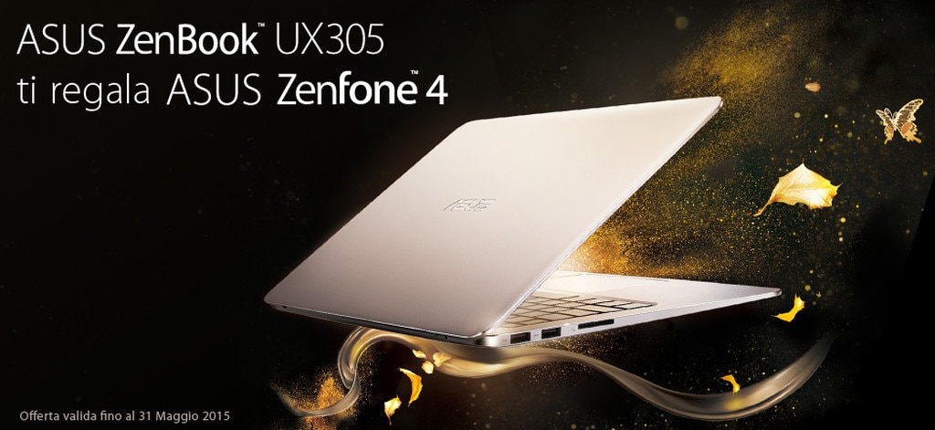 Asus regala uno ZenFone 4 con l'acquisto di uno ZenBook in edizione limitata