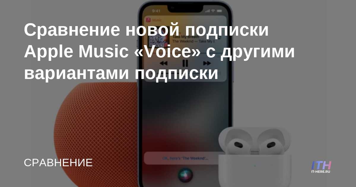 Comparación de la nueva suscripción "Voice" de Apple Music con otros planes