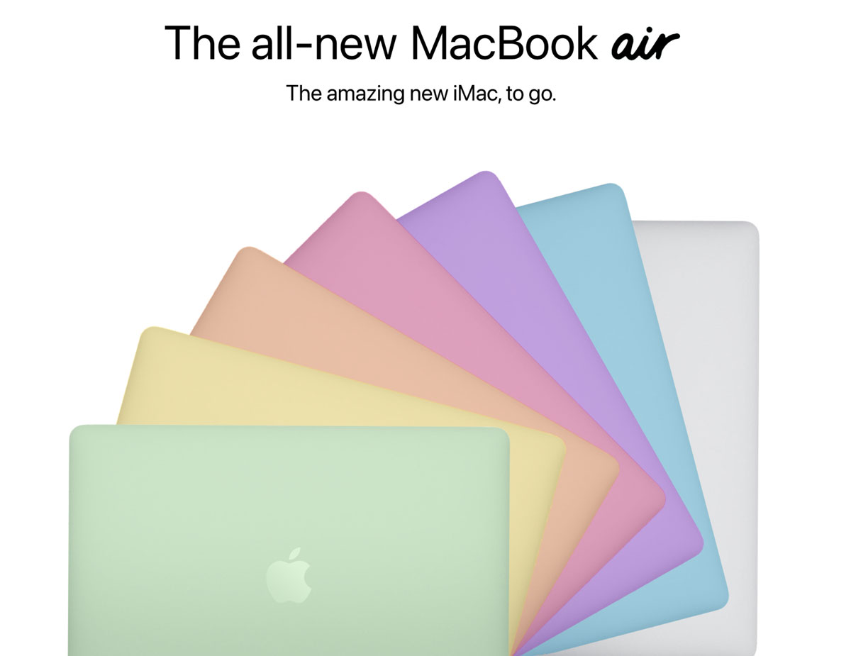 Concept: Nieuwe MacBook Air in iMac-stijl (2021)