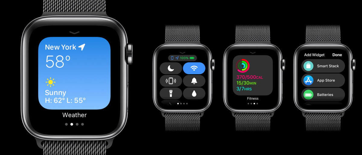Concepto de WatchOS 9: widgets y nuevas esferas de reloj