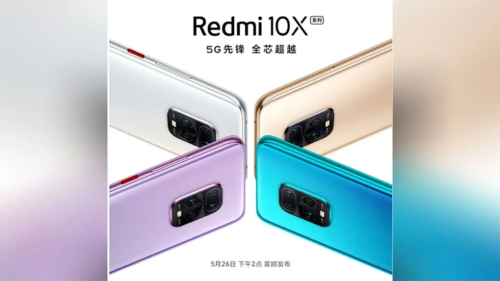 Conoce el Redmi 10X.  Un teléfono inteligente económico de la nueva generación iluminado en la foto.