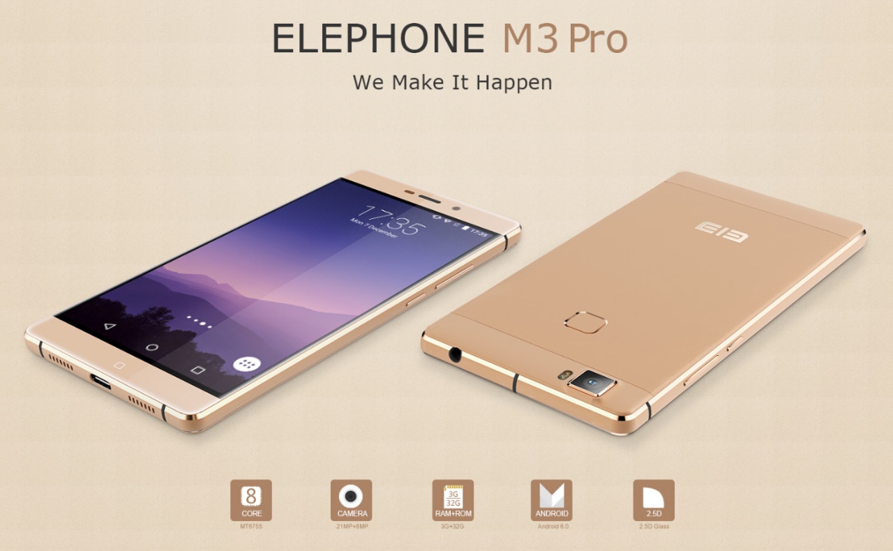 Elephone M3 e M3 PRO puntano al mercato occidentale: prime immagini e caratteristiche