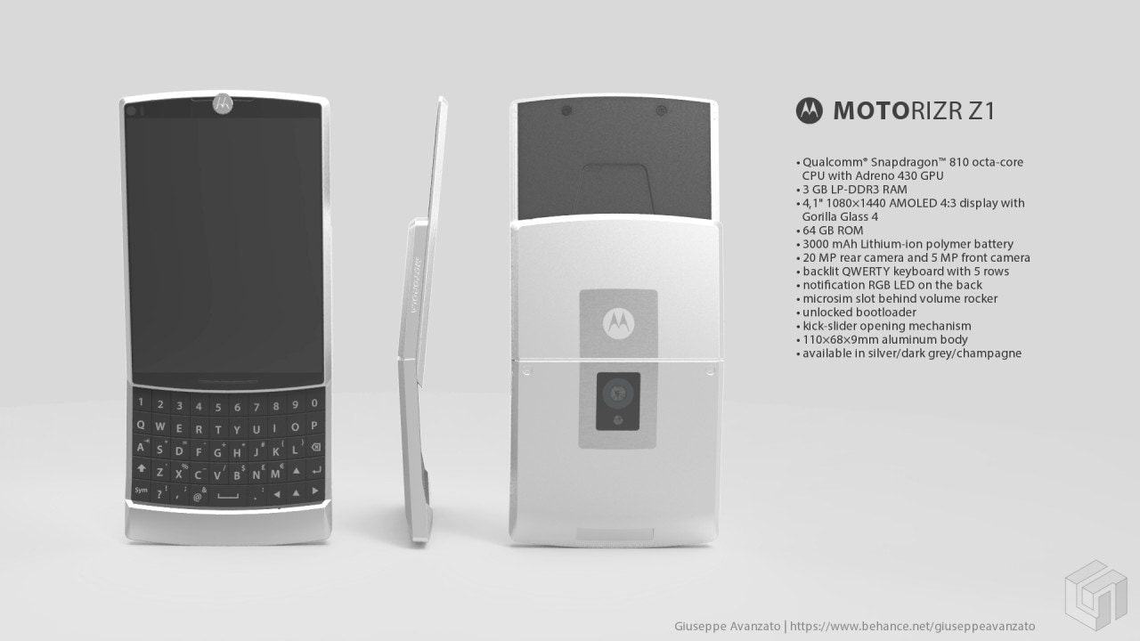 Questi concept di un Motorola QWERTY vi faranno venire voglia di averne uno (foto)