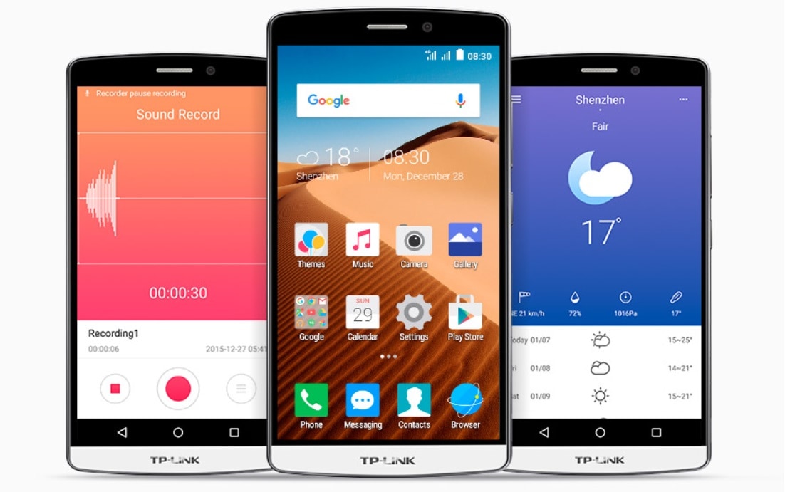 Estos tres smartphones podrían tener la misma marca de enrutador, pero se llaman Neffos C5 (foto)