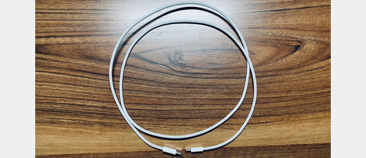 Foto filtrada del nuevo cable trenzado USB-C a Lightning para iPhone 12