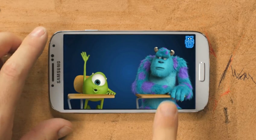 Galaxy S4 incontra Mike e Sulley alla Monsters University