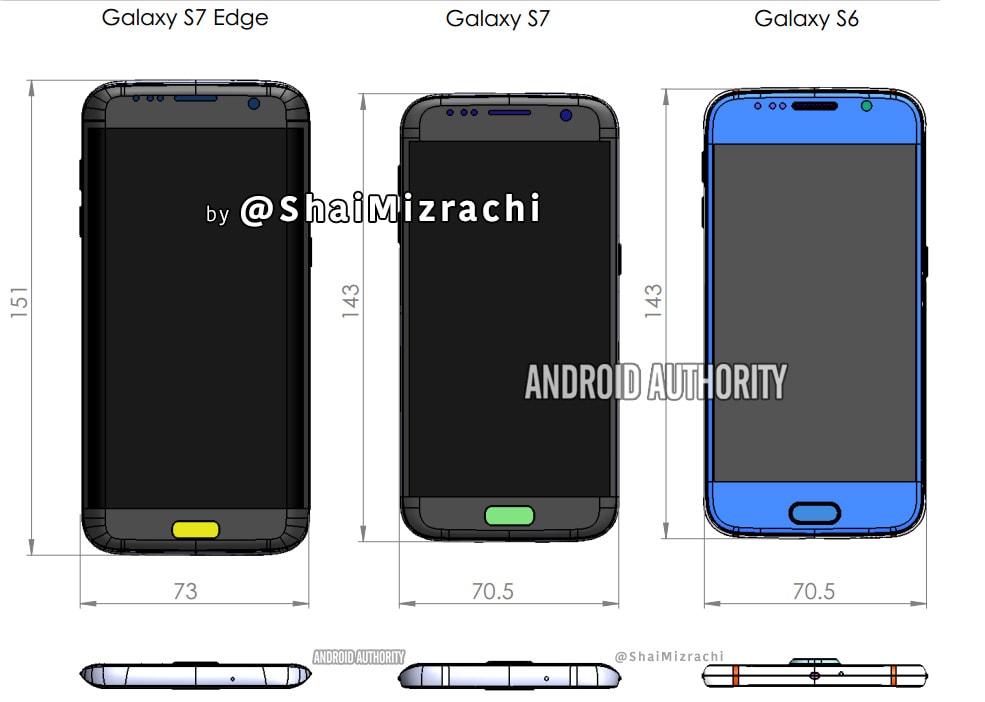 Galaxy S7: aún en dimensiones, variantes y especificaciones (fotos)