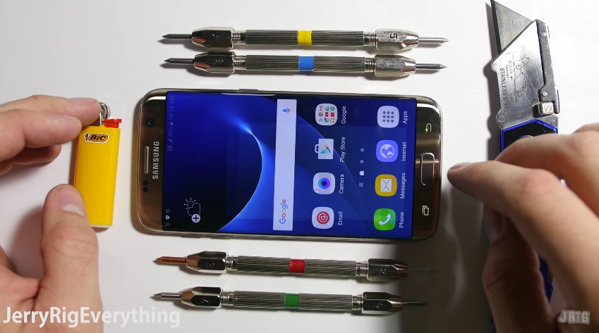 Galaxy S7 edge torturato in bend, scratch e burn test (video)
