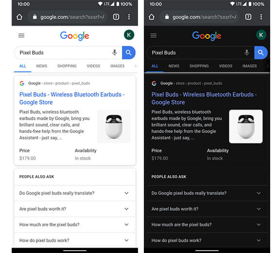 Google Chrome en Android obtendrá el modo oscuro para la barra de resultados de búsqueda