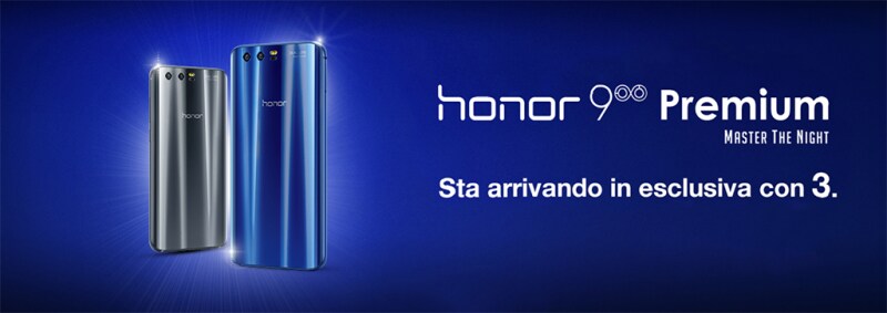 Honor 9 Premium está disponible en Italia, exclusivamente con el operador Tre