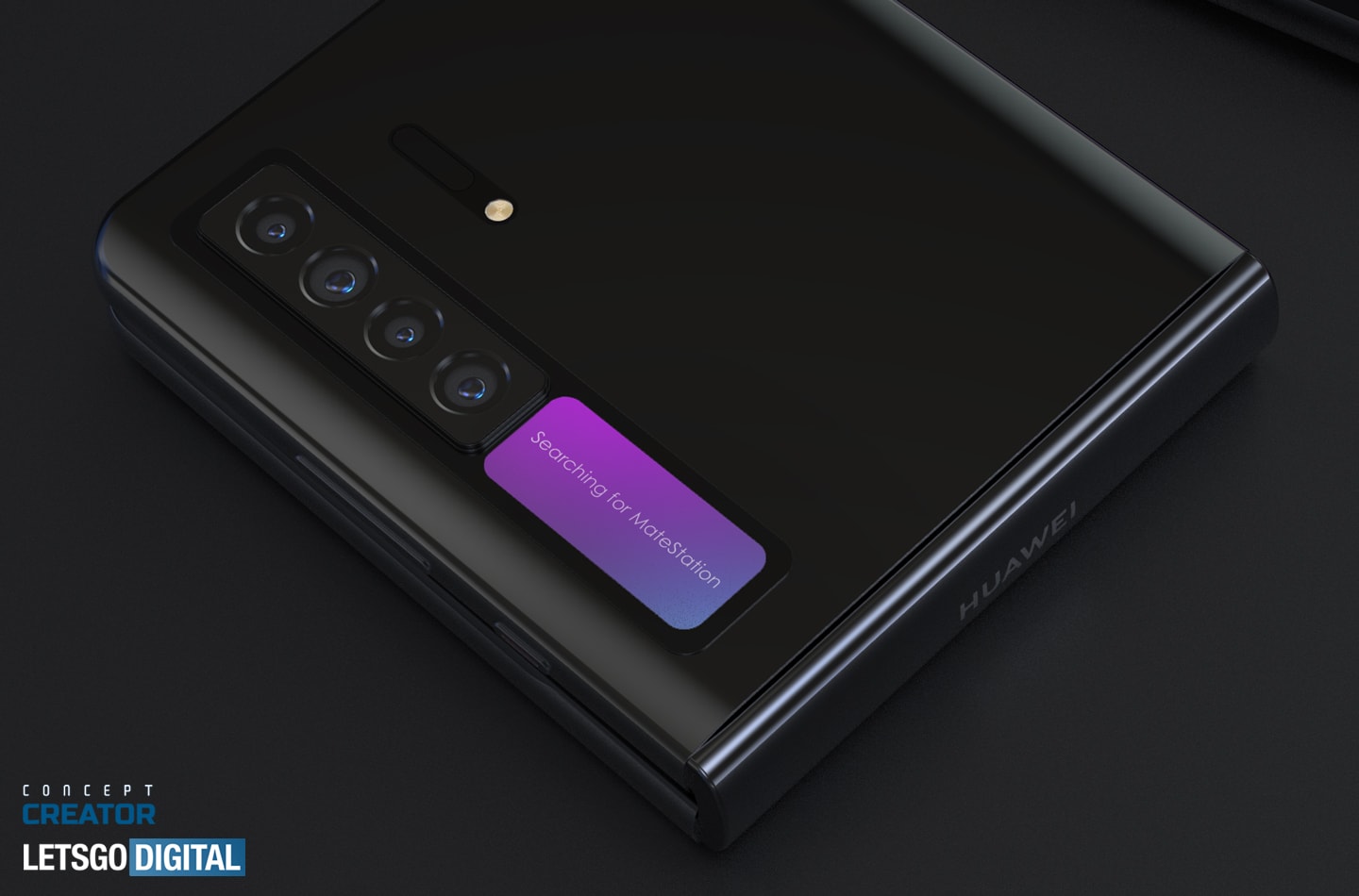 Huawei: imágenes conceptuales para el rival directo de Galaxy Z Flip, con soporte para la nueva MateStation