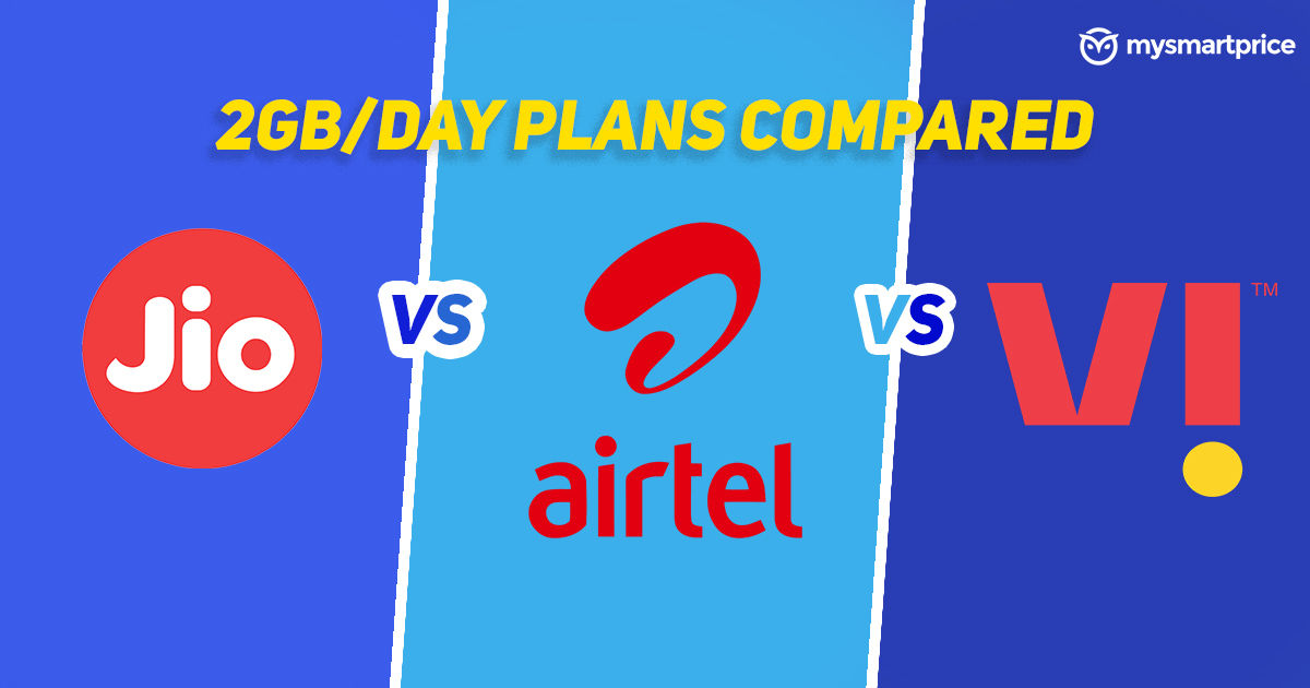 Jio vs Airtel vs Vodafone Idea (Vi): 2GB por día 4G ...