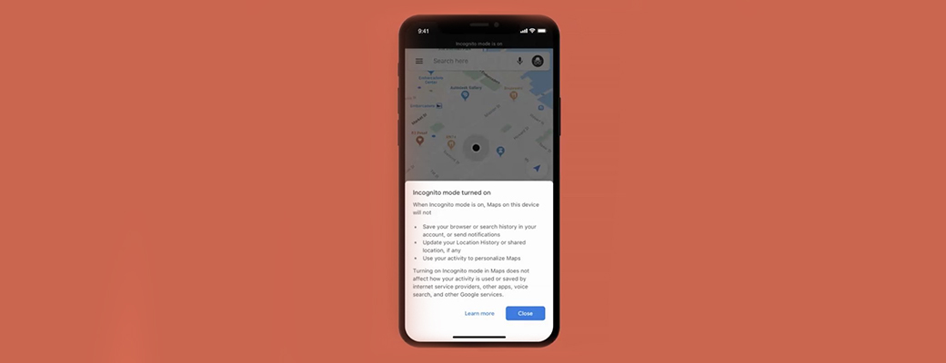 De Google Maps-app voor iOS gaat in de incognitomodus