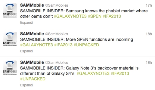 Ultime voci sul Galaxy Note III a poche ore dalla presentazione, lettore di impronte digitali con dual-user incluso