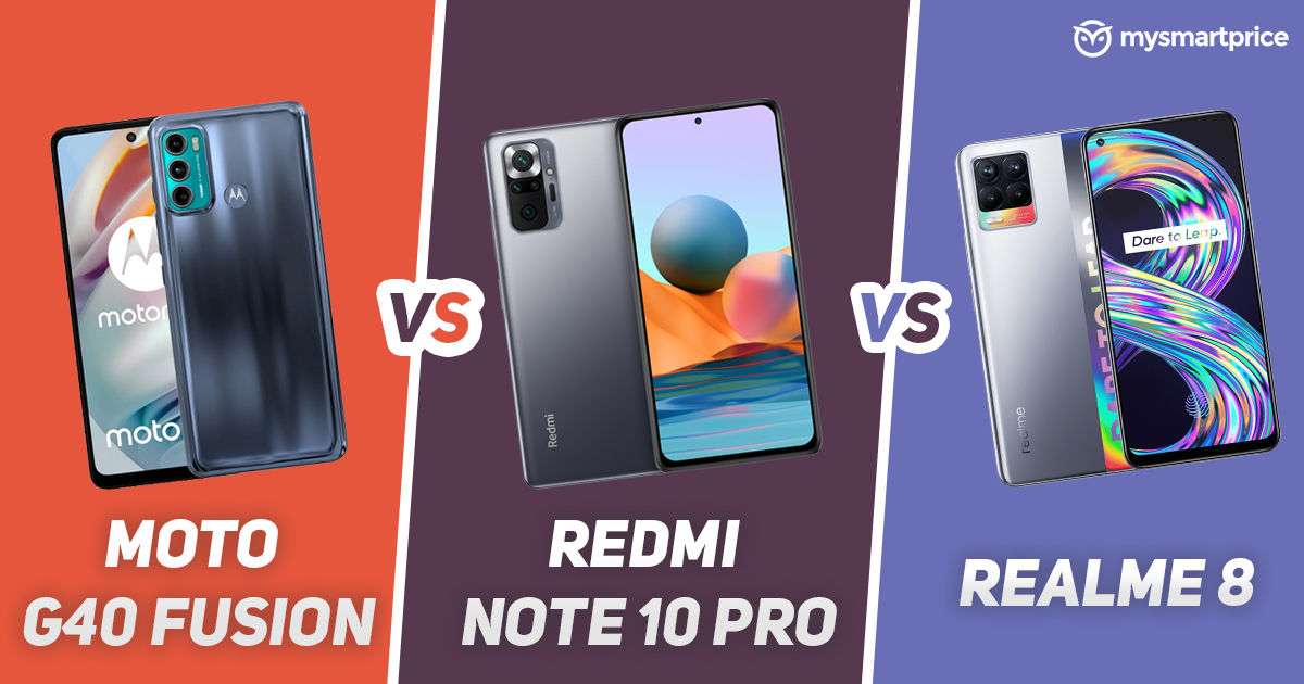 Moto G40 Fusion vs Redmi Note 10 Pro vs Realme 8: ...