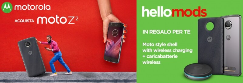 Motorola vi regala un Moto Style Shell con caricabatterie wireless se acquisterete uno Z2 Play o Z2 Force