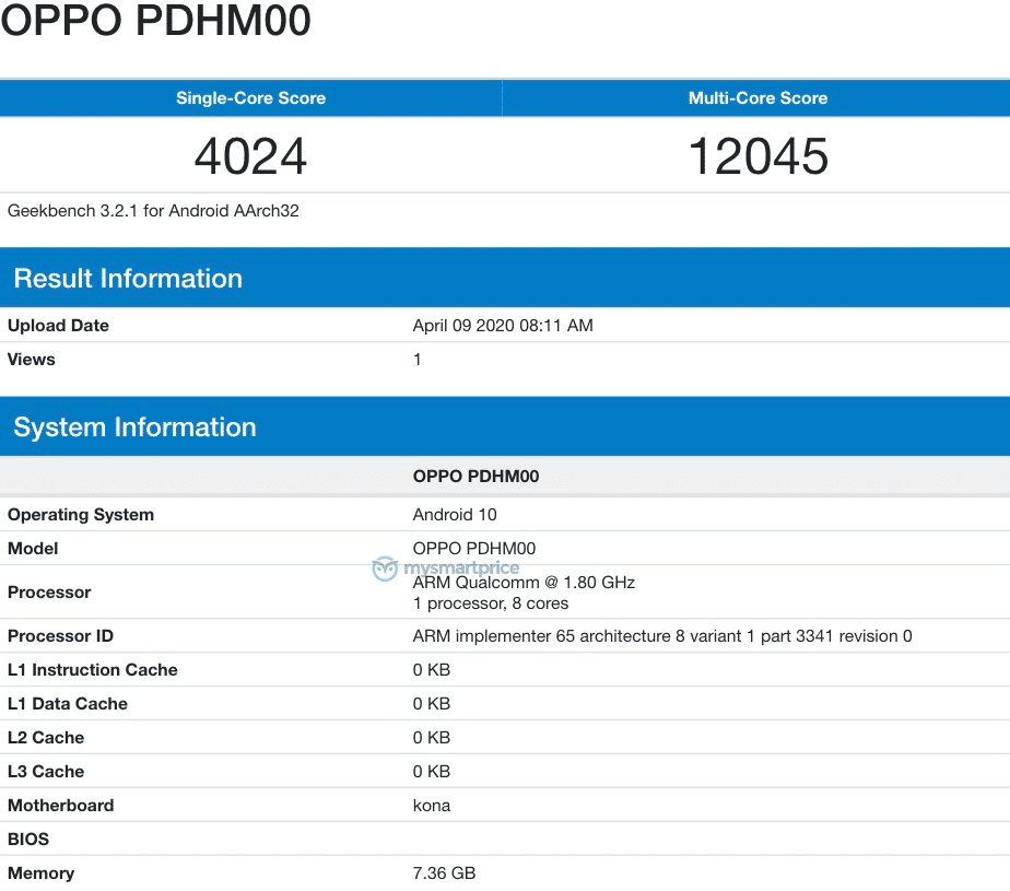oppo ace 2 geekbench
