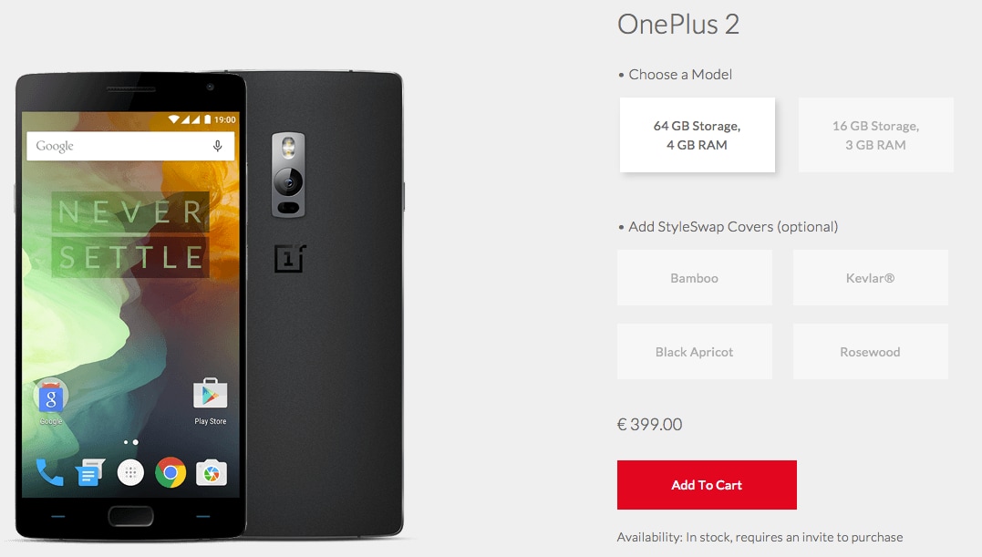 OnePlus 2 da 64 GB disponibile alla vendita in Italia, ma solo se avete un invito