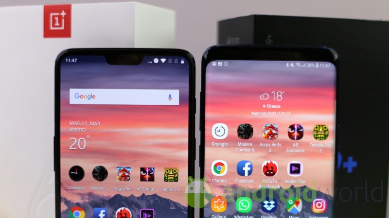 OnePlus 6 vs Samsung Galaxy S9 +, comparación (fotos y videos)