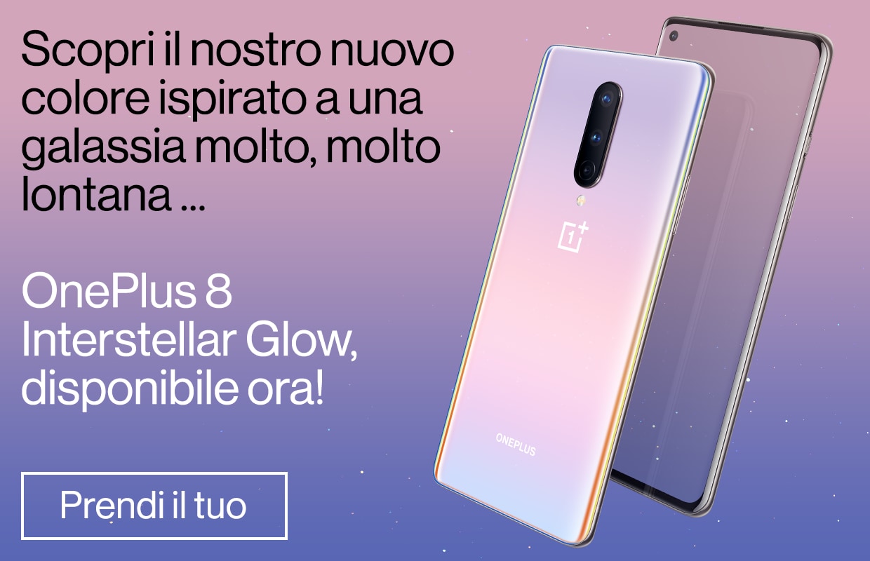 May The Interstellar Glow Be With You: disponibile da oggi l'esclusiva colorazione di OnePlus 8