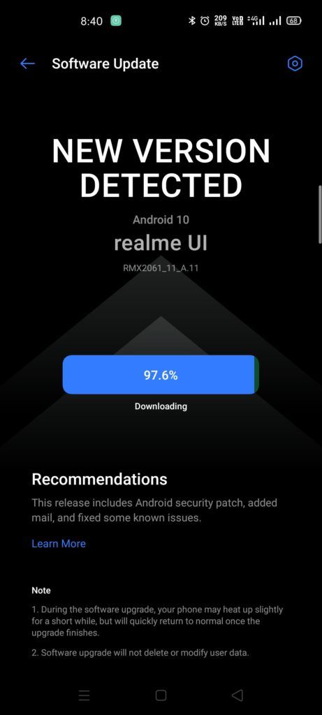 Realme 6 Pro RMX2061_11_A.11 Update wijzigingslog
