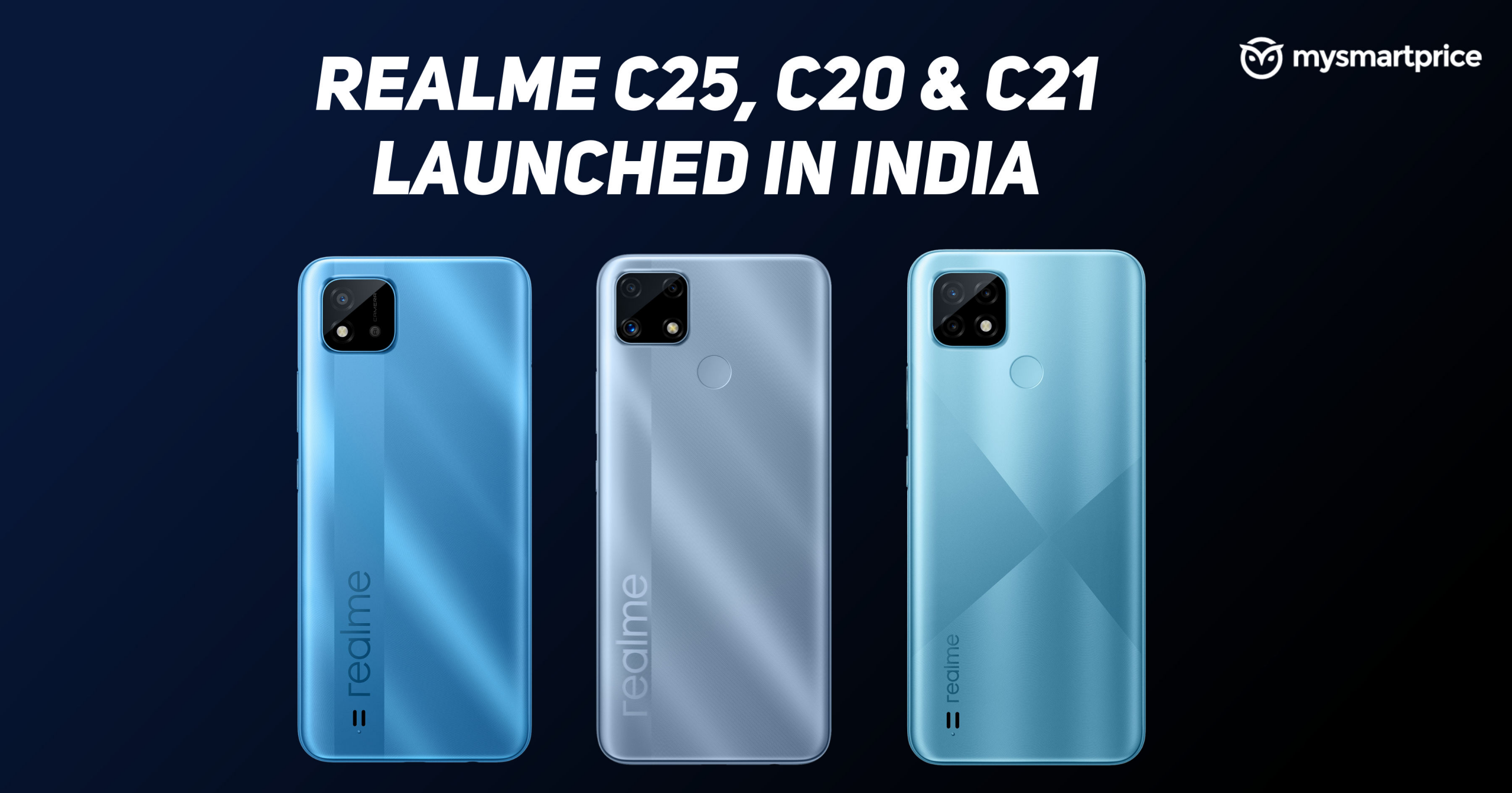 Realme C25, C21, C20 Budget Smartphones lanzados en India: precio, especificaciones