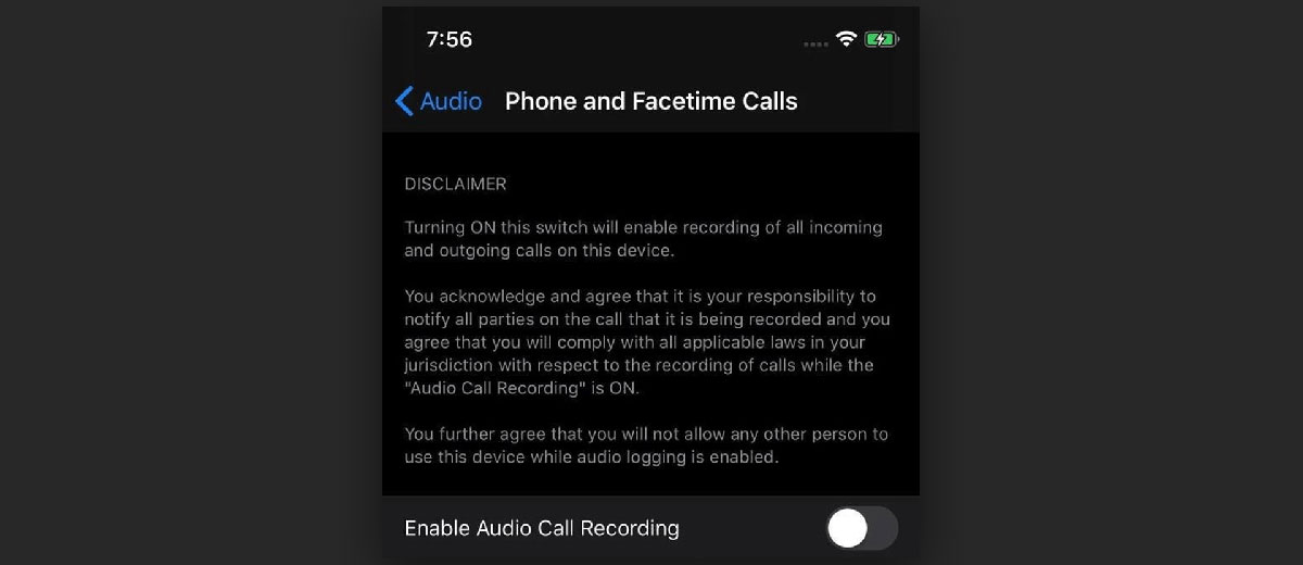 Gerucht: Oproepopnamefunctie in iOS 14 zal niet voor iedereen beschikbaar zijn
