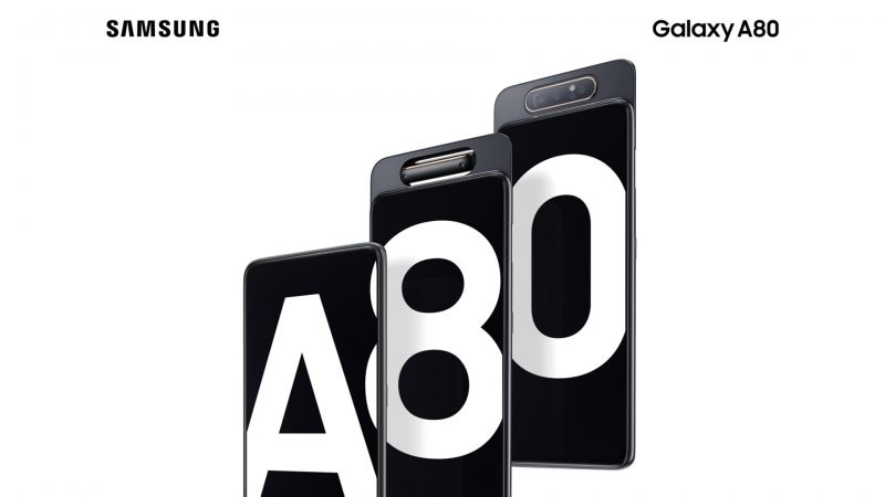 Samsung Galaxy A80 ufficiale: fotocamera tripla rotante, 8/128 GB e New Infinity Display senza notch o fori