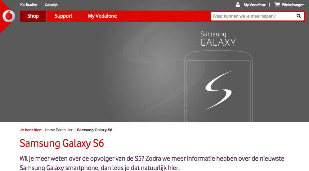 Samsung Galaxy S6 e Galaxy S Edge confermati da Vodafone Olanda