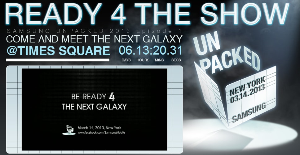 Samsung apre il countdown (privato) per l'evento del 14 marzo a New York