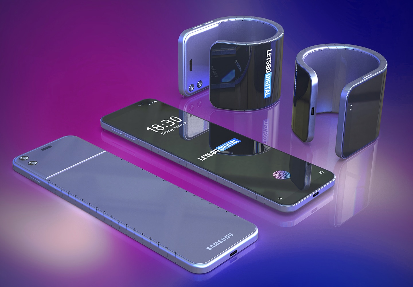 Samsung mira más allá del Galaxy Fold y patenta un teléfono inteligente con pantalla … ¡enrollable!  (Foto)