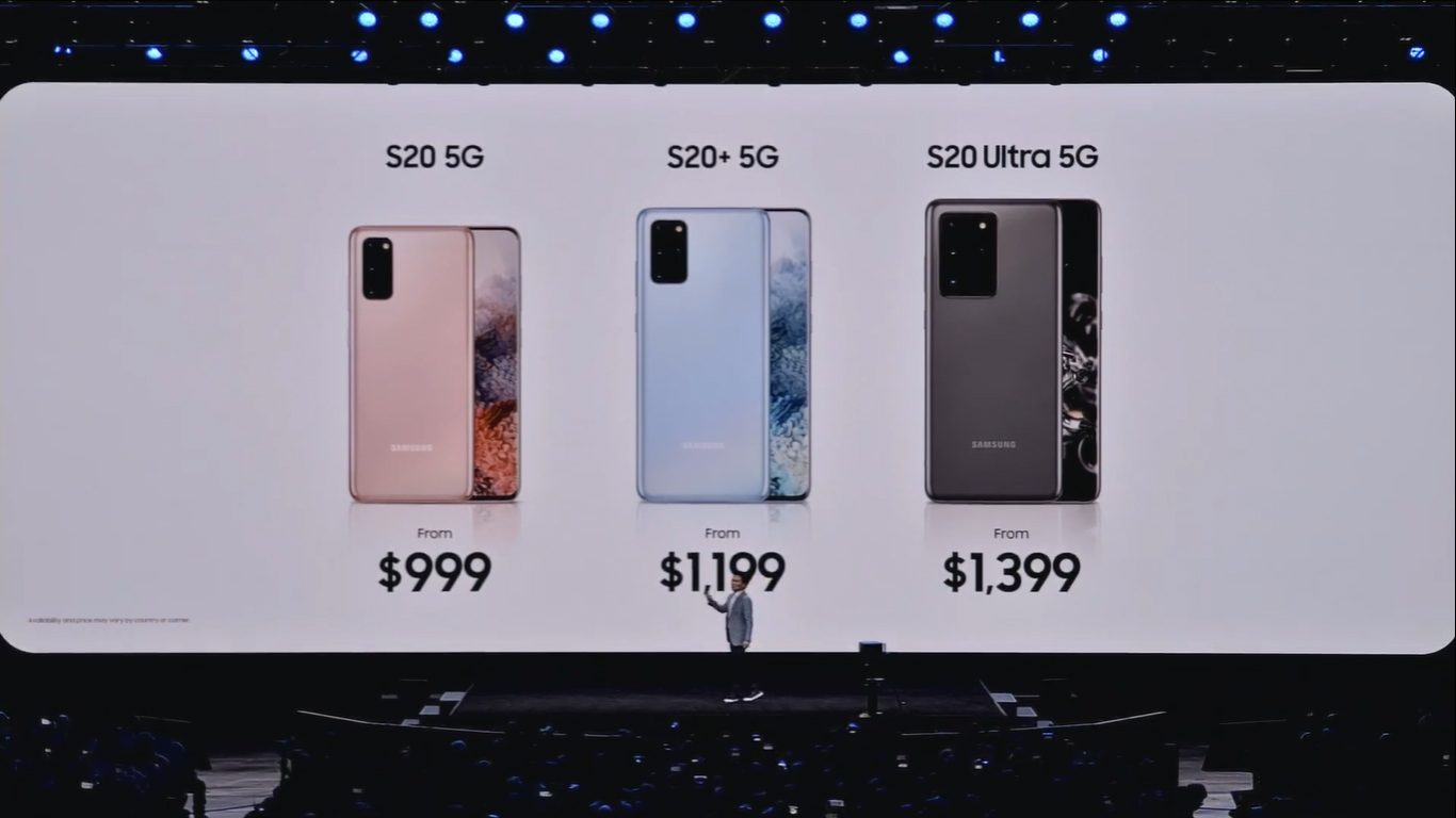 Samsung presentó los teléfonos inteligentes Galaxy S20