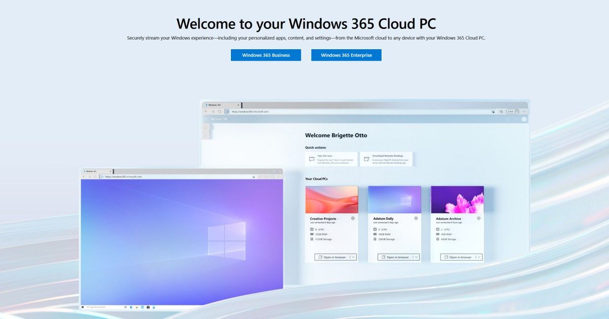 Se anunciaron los precios de Microsoft Windows 365, transmita una PC con CPU de 8 núcleos, ...