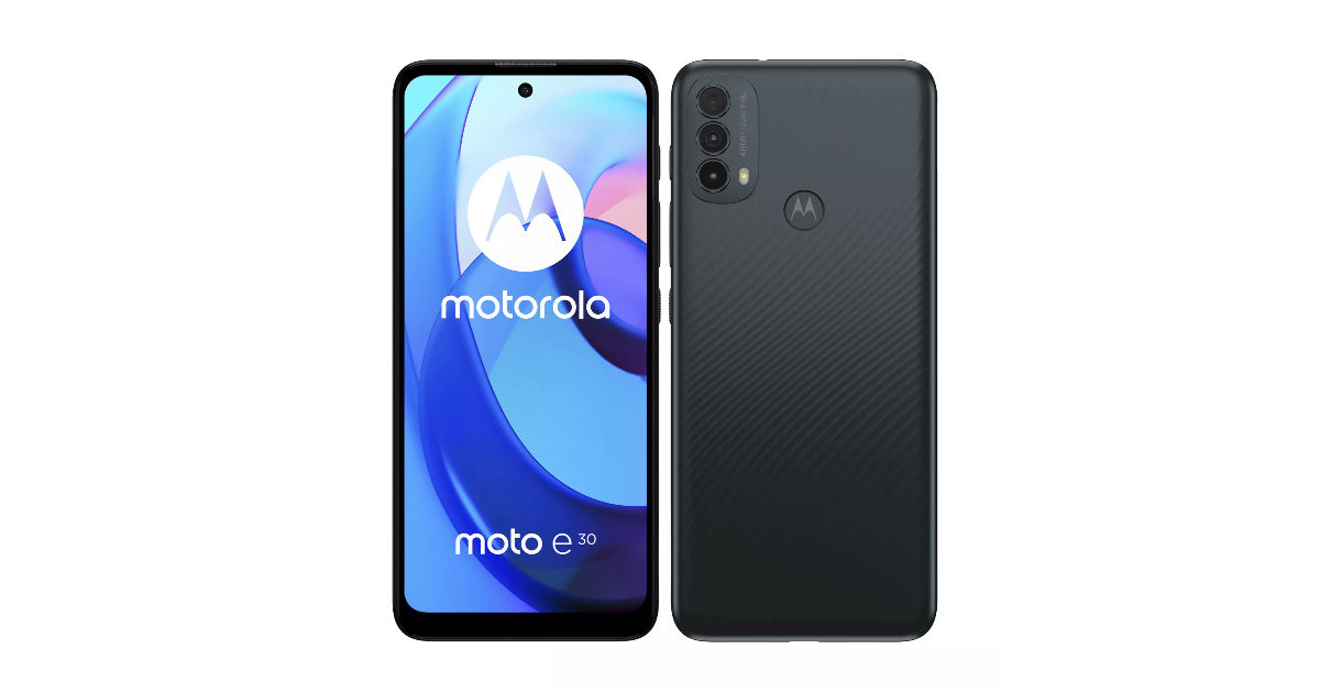 Se filtraron los renderizados del diseño de Motorola Moto E30;  Viene con una muesca perforada y cámaras triples en la parte trasera