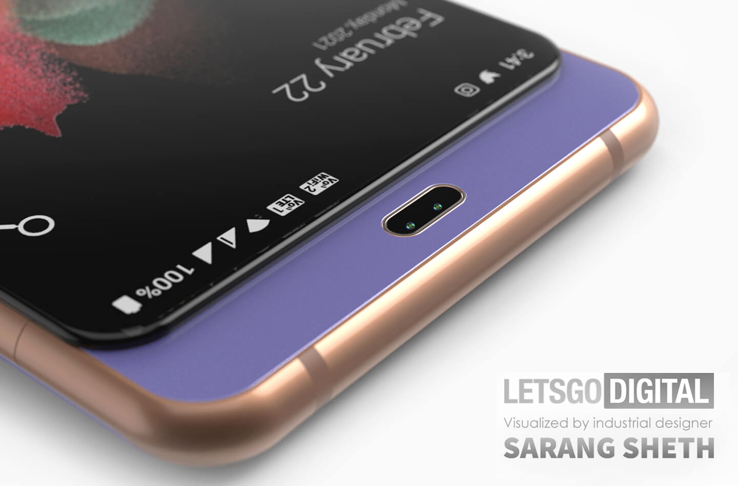 Teléfono inteligente Samsung Galaxy A82 con doble control deslizante