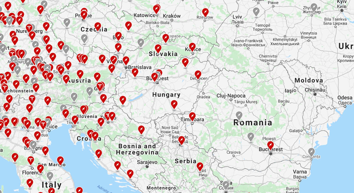 Tesla start verkoop van elektrische auto's in Hongarije en Roemenië
