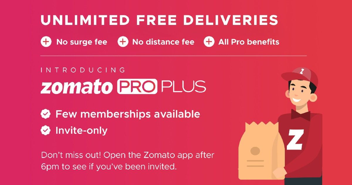 Zomato Pro Plus promete entregas de alimentos gratis ilimitadas, pero no todas ...