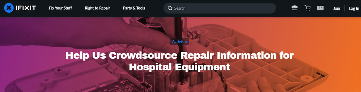 iFixit creará una base de datos de asesoramiento para la reparación de equipos médicos
