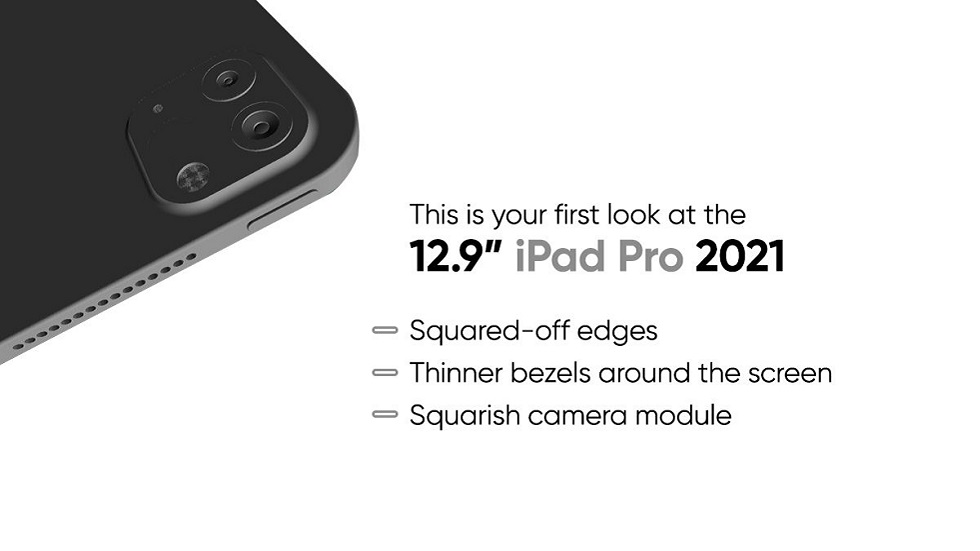 iPad Pro 2021 desde todos los lados en renders
