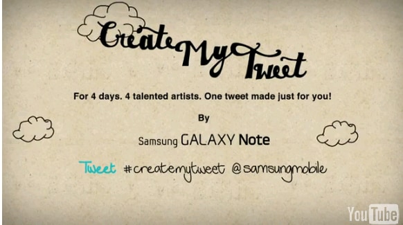 &quot;Create My Tweet&quot; col Galaxy Note