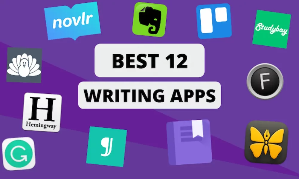 12 best writing apps collage image