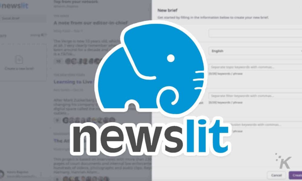 newslit logo on blurred background