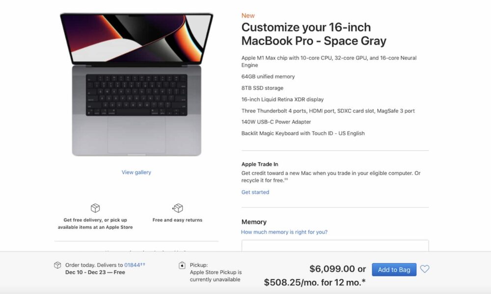 La MacBook Pro de gama alta de Apple te costará unos ridículos $ 6K