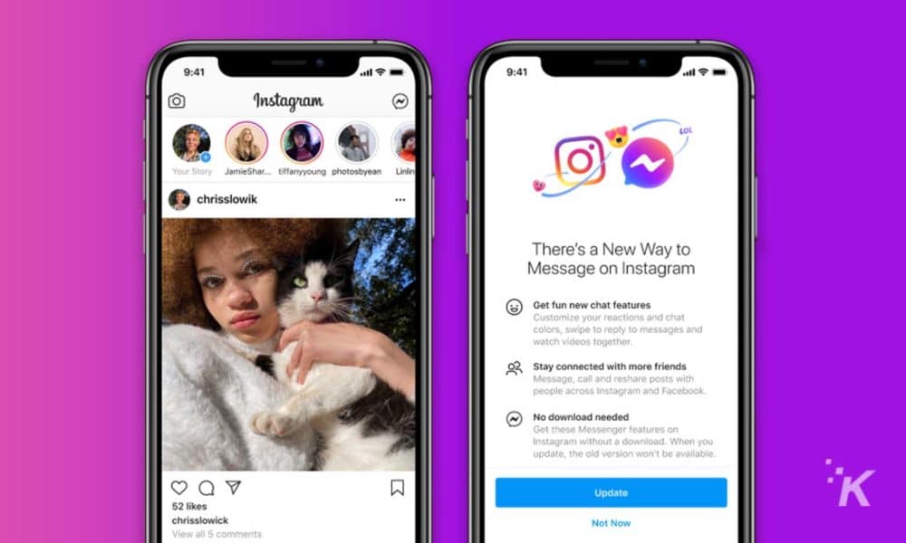 Facebook ahora está agregando un chat unificado entre Messenger e Instagram