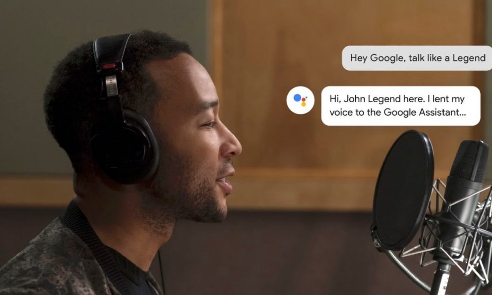 john legend google assistant voice recording in studio