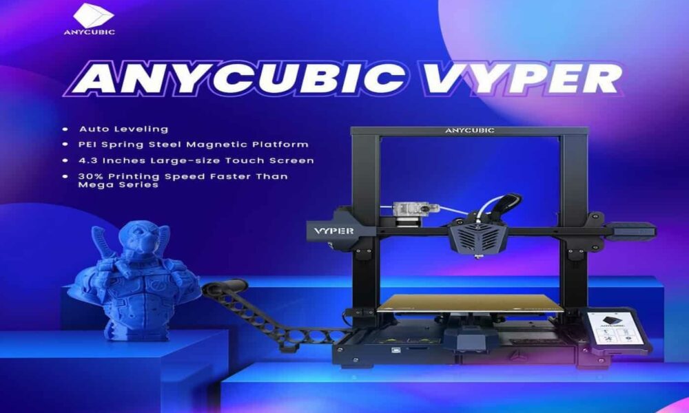 Anycubic lanzará Vyper, una impresora 3D FDM con nivelación automática que innova el flujo de trabajo de impresión 3D