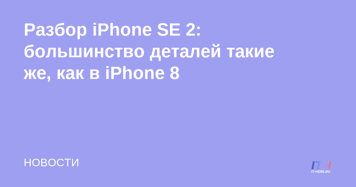 Desmontaje del iPhone SE 2: la mayoría de los detalles son los mismos que en el iPhone 8
