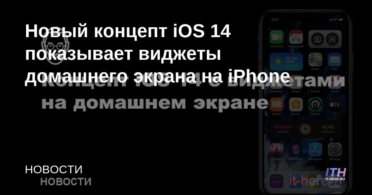 El nuevo concepto de iOS 14 revela los widgets de la pantalla de inicio en el iPhone