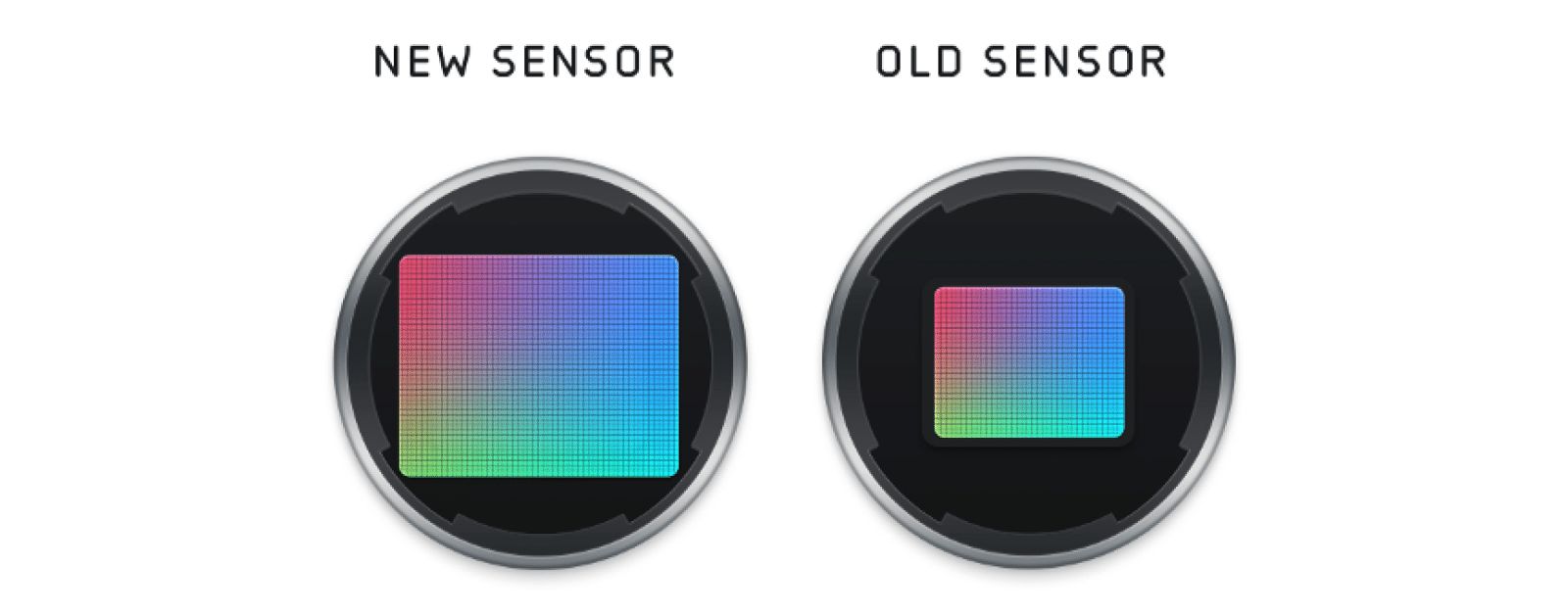 tamaño del sensor de la cámara del iphone 12 vs iphone 11