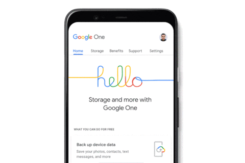 Google One Storage Manager in actie